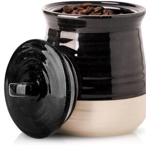 NEW Ceramic Food Storage Jar Airtight Lid Coffee Sugar Container 35 OZ
